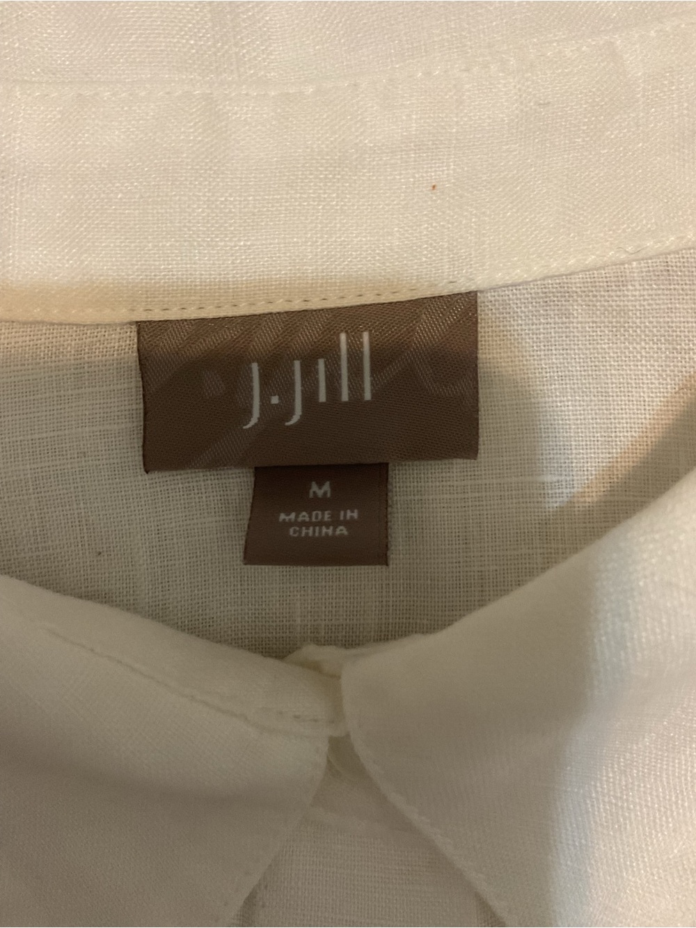 J. Jill 100 % Linen Easy Button Front  Shirt Blouse Top Capsule Size M Medium - Picture 11 of 13